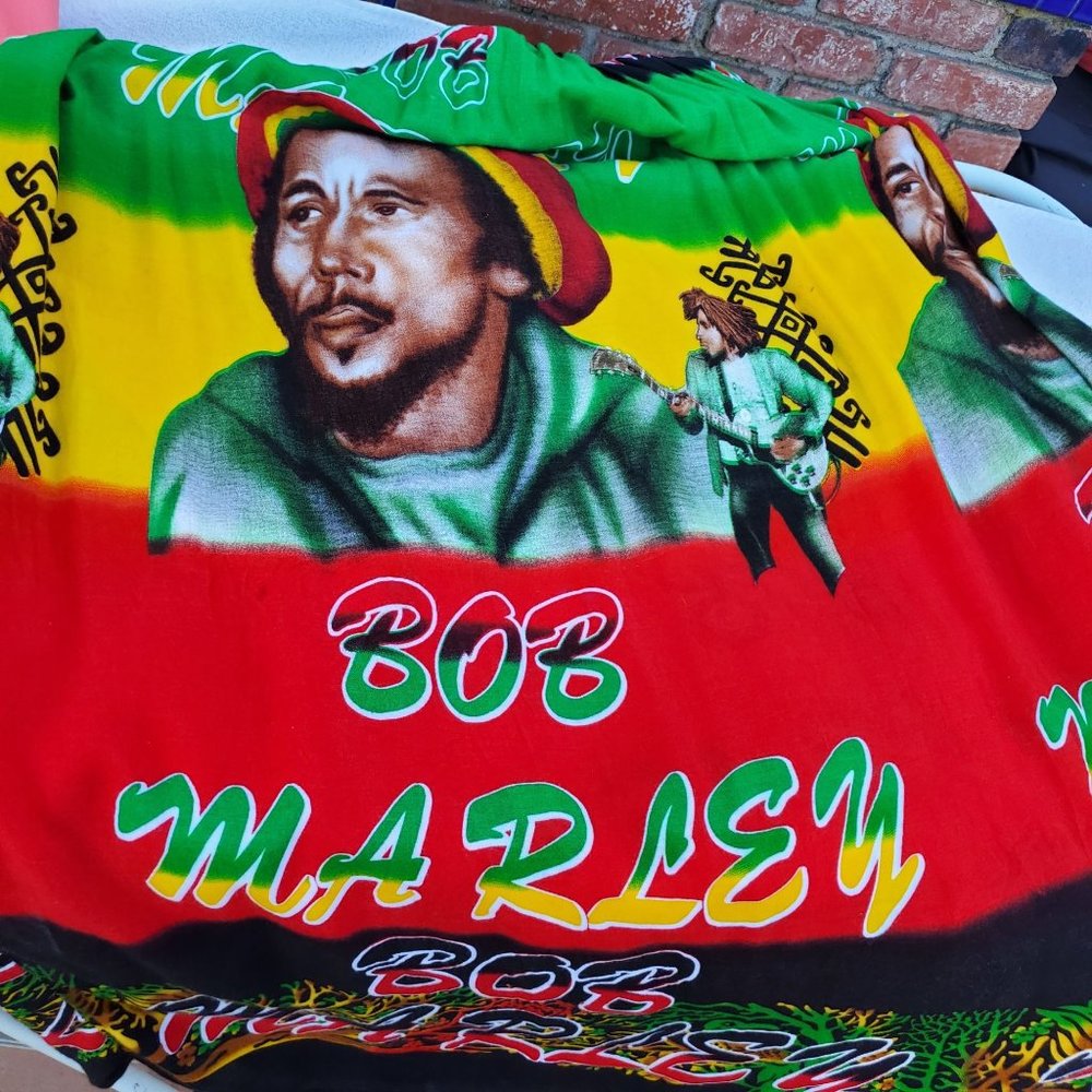 Bob Marley Maxi Dress S M L XL Reggae Rasta Jamaica One Love - Picture 3 of 11